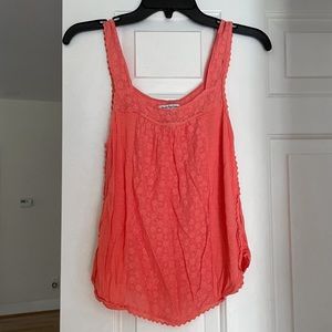 AEO coral tank with lace detail